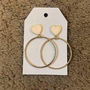 Nordstrom Gold Heart Hoops